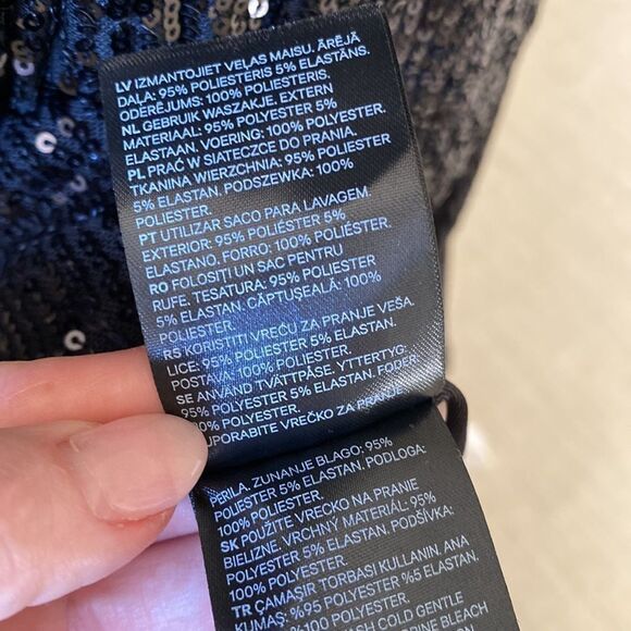 H&M NWT Black sequins cocktail dress - Picture 11 of 12